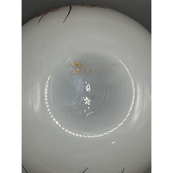 Porcelain Hand Painted Cherry Blossom Trinket Keepsake Lidded Dish Made Germany - Picture 4 of 7